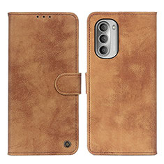 Funda de Cuero Cartera con Soporte Carcasa N06P para Motorola Moto G Stylus (2022) 5G Marron