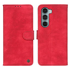 Funda de Cuero Cartera con Soporte Carcasa N06P para Motorola Moto G200 5G Rojo