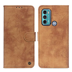 Funda de Cuero Cartera con Soporte Carcasa N06P para Motorola Moto G40 Fusion Marron