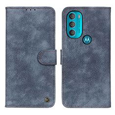 Funda de Cuero Cartera con Soporte Carcasa N06P para Motorola Moto G71 5G Azul