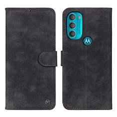 Funda de Cuero Cartera con Soporte Carcasa N06P para Motorola Moto G71 5G Negro