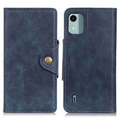 Funda de Cuero Cartera con Soporte Carcasa N06P para Nokia C12 Azul