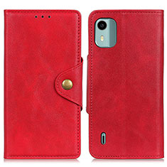 Funda de Cuero Cartera con Soporte Carcasa N06P para Nokia C12 Plus Rojo