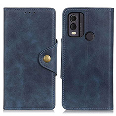 Funda de Cuero Cartera con Soporte Carcasa N06P para Nokia C22 Azul