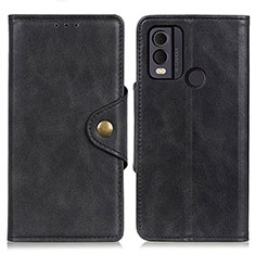 Funda de Cuero Cartera con Soporte Carcasa N06P para Nokia C22 Negro