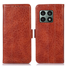 Funda de Cuero Cartera con Soporte Carcasa N06P para OnePlus 10 Pro 5G Marron