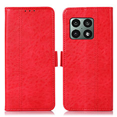 Funda de Cuero Cartera con Soporte Carcasa N06P para OnePlus 10 Pro 5G Rojo