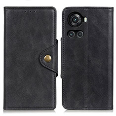 Funda de Cuero Cartera con Soporte Carcasa N06P para OnePlus 10R 5G Negro