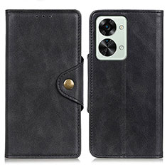 Funda de Cuero Cartera con Soporte Carcasa N06P para OnePlus Nord 2T 5G Negro