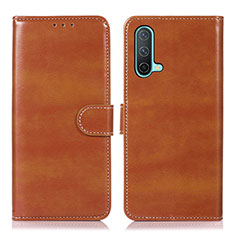 Funda de Cuero Cartera con Soporte Carcasa N06P para OnePlus Nord CE 5G Marron