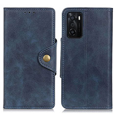 Funda de Cuero Cartera con Soporte Carcasa N06P para Oppo A55S 5G Azul