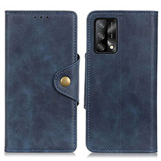 Funda de Cuero Cartera con Soporte Carcasa N06P para Oppo A95 4G Azul