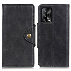 Funda de Cuero Cartera con Soporte Carcasa N06P para Oppo A95 4G Negro