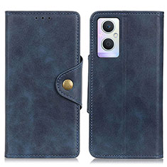 Funda de Cuero Cartera con Soporte Carcasa N06P para Oppo F21 Pro 5G Azul