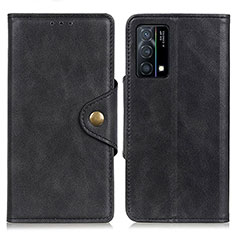 Funda de Cuero Cartera con Soporte Carcasa N06P para Oppo K9 5G Negro