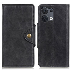 Funda de Cuero Cartera con Soporte Carcasa N06P para Oppo Reno8 5G Negro