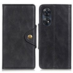 Funda de Cuero Cartera con Soporte Carcasa N06P para Oppo Reno8 T 4G Negro