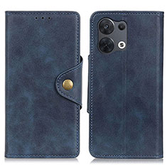 Funda de Cuero Cartera con Soporte Carcasa N06P para Oppo Reno9 5G Azul