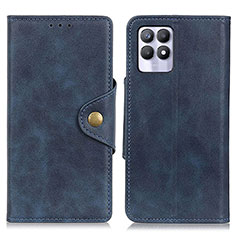 Funda de Cuero Cartera con Soporte Carcasa N06P para Realme 8i Azul