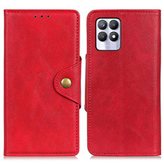 Funda de Cuero Cartera con Soporte Carcasa N06P para Realme 8i Rojo