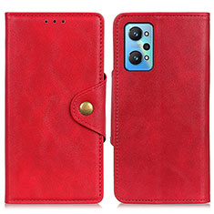 Funda de Cuero Cartera con Soporte Carcasa N06P para Realme GT Neo2 5G Rojo