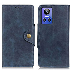 Funda de Cuero Cartera con Soporte Carcasa N06P para Realme GT Neo3 5G Azul