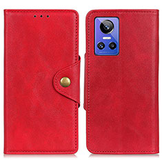 Funda de Cuero Cartera con Soporte Carcasa N06P para Realme GT Neo3 5G Rojo