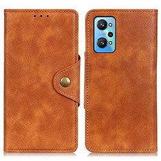 Funda de Cuero Cartera con Soporte Carcasa N06P para Realme GT2 5G Marron