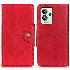 Funda de Cuero Cartera con Soporte Carcasa N06P para Realme GT2 Pro 5G Rojo