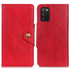 Funda de Cuero Cartera con Soporte Carcasa N06P para Samsung Galaxy A02s Rojo