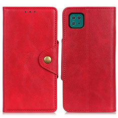 Funda de Cuero Cartera con Soporte Carcasa N06P para Samsung Galaxy A22 5G Rojo