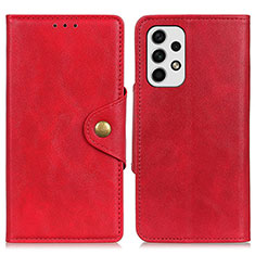 Funda de Cuero Cartera con Soporte Carcasa N06P para Samsung Galaxy A23 4G Rojo