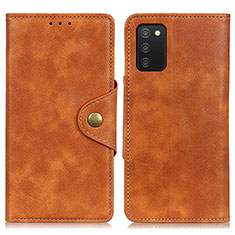 Funda de Cuero Cartera con Soporte Carcasa N06P para Samsung Galaxy F02S SM-E025F Marron