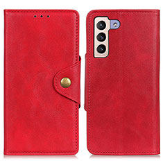 Funda de Cuero Cartera con Soporte Carcasa N06P para Samsung Galaxy S21 Plus 5G Rojo