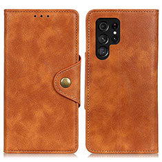 Funda de Cuero Cartera con Soporte Carcasa N06P para Samsung Galaxy S23 Ultra 5G Marron