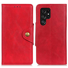 Funda de Cuero Cartera con Soporte Carcasa N06P para Samsung Galaxy S23 Ultra 5G Rojo