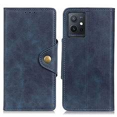 Funda de Cuero Cartera con Soporte Carcasa N06P para Vivo T1 5G India Azul