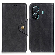 Funda de Cuero Cartera con Soporte Carcasa N06P para Vivo T1 Pro 5G Negro