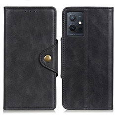 Funda de Cuero Cartera con Soporte Carcasa N06P para Vivo Y55 5G Negro