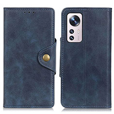 Funda de Cuero Cartera con Soporte Carcasa N06P para Xiaomi Mi 12S 5G Azul