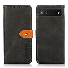 Funda de Cuero Cartera con Soporte Carcasa N07P para Google Pixel 7a 5G Negro