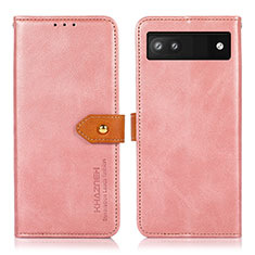 Funda de Cuero Cartera con Soporte Carcasa N07P para Google Pixel 7a 5G Rosa