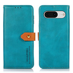 Funda de Cuero Cartera con Soporte Carcasa N07P para Google Pixel 8 5G Cian