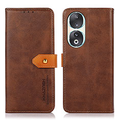 Funda de Cuero Cartera con Soporte Carcasa N07P para Huawei Honor 90 5G Marron