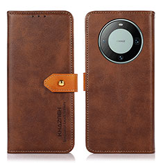 Funda de Cuero Cartera con Soporte Carcasa N07P para Huawei Mate 60 Marron