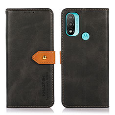 Funda de Cuero Cartera con Soporte Carcasa N07P para Motorola Moto E40 Negro