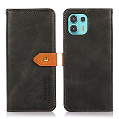 Funda de Cuero Cartera con Soporte Carcasa N07P para Motorola Moto Edge 20 Lite 5G Negro