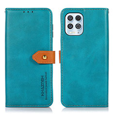 Funda de Cuero Cartera con Soporte Carcasa N07P para Motorola Moto Edge S 5G Cian