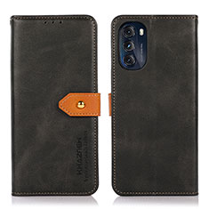 Funda de Cuero Cartera con Soporte Carcasa N07P para Motorola Moto G 5G (2022) Negro