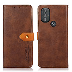 Funda de Cuero Cartera con Soporte Carcasa N07P para Motorola Moto G Play (2023) Marron